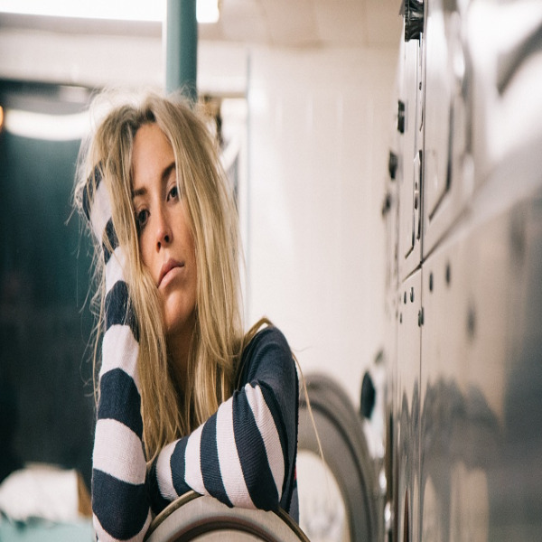 laundromat portrait woman